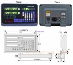 Mill Lathe Linear Glass Scale 4-40 inch DRO Digital Readout 2Axis 3Axis,US