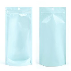 Clear Blue Stand Up Resealable Stand Up Plastic Food Packaging Bags Pouches