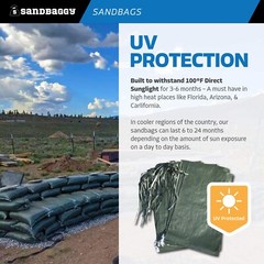 Sandbaggy 30 Green Empty Sandbags For Flooding -14×26 Sandbag Sand Bags Bag Poly