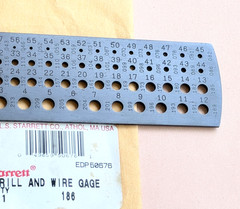 STARRETT No.186 Drill & Steel Wire Gage With “Black Matte Finish”. USA Made 🇺🇸