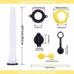 Gas Can Spout Replacement Improved Design Flexible Pour Nozzle Kit with Gasket