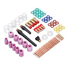 81Pcs Set TIG Welding Torch Kit Gas Lens Type 10 Glass Cup Accessories Tools♡