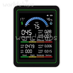 10-in-1 Air Quality Detector PM2.5 PM10 PM HCHO TVOC CO CO2 Formaldehyde Monitor