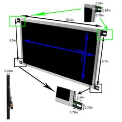 15.6inch 1920×1080 1000nit Outdoor LCD Screen HDMI USB LCD Board Metal Casse