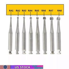 Dental RA Round Carbide Bur Latch Type RA 1-8 Burs 5pcs Box