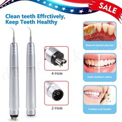 USA Dental Ultrasonic Air Perio Scaler Handpiece Hygienist 2 & 4-Holes 3 Tips CE