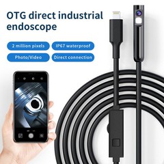 8mm Endoscope Borescope Inspection Snake Camera 1920P HD For iPhone Android iOS