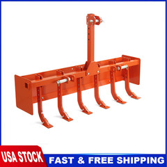 55″ Box Blade for Tractor, Box Scraper for Tractor CAT-0 & CAT-1 3 Point Hitch