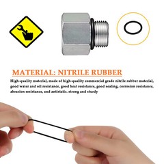 O-Ring Cord Thickness 1.2mm x OD 5mm – 50mm Sealing Rubber Ring Black NBR 70
