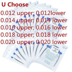 10x Dental Orthodontic Arch Wire NITI/Stainless Steel Round Ovoid/Natural/Square