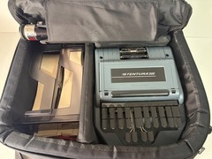 Stenograph Stentura 200 Stenotype Machine w/ Original Case Tripod Manual TESTED