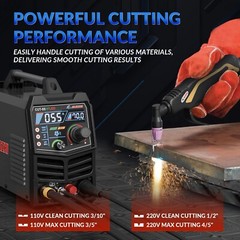 GZ GUOZHI 55Amp Non-Touch Plasma Cutter Dual Voltage LED Display Pilot Arc[2025]