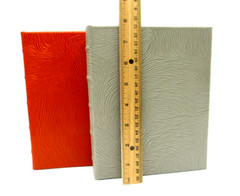 Address Book Leather Hardcover 6 Ring Binder Graphic Image GRAY Swirl