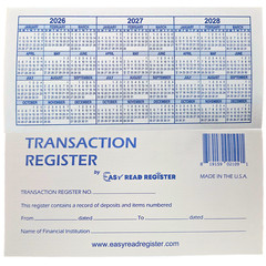 16 Pack Checkbook Transaction Register Ledger 26-27-28 Calendars Check Book Bank