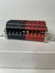 Dinkle Assembly DK10N Red/Black 10 Gang Box Connector DIN Rail Terminal Block…