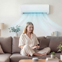 HOMCOM 12000 BTU Mini Split Air Conditioner, 22 SEER2 115V Ductless AC Unit
