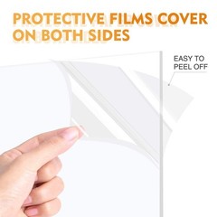 Acrylic Sheets 6 Pack of 8×10 0.043″ Thick Clear Plexiglass Transparent