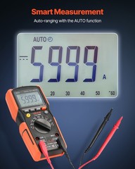 VEVOR Digital Multimeter 6000-Count TRMS Voltmeter Current Tester Auto-Ranging