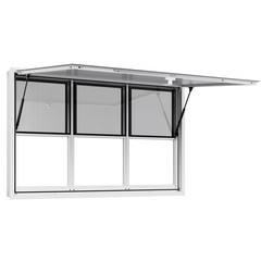 Uimoso 60x36in Concession Food Truck Serving Window with Aluminum Alloy Awning