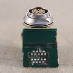 Lemo ECG.3B 18-pin Right Angle Connector Soldered On Pcb
