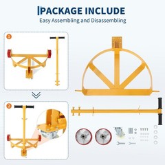 55 Gallon Drum Dolly ,Heavy Duty Barrel Dolly Drum Cart ,1200 Lbs Oil Drum Caddy
