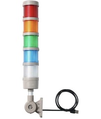 5-Stack USB LED Andon Tower Signal Light indicator Buzzer 5VDC Industrial Warn