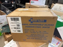 Case of 1000 Ambi-Gard Powder Free Industrial Disposable Vinyl Gloves 5100/M