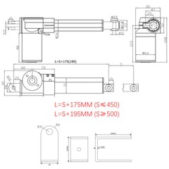 Electric Linear Actuator Motor 12V 6000N 1320lb 12″~ 40″ Heavy Duty Waterproof