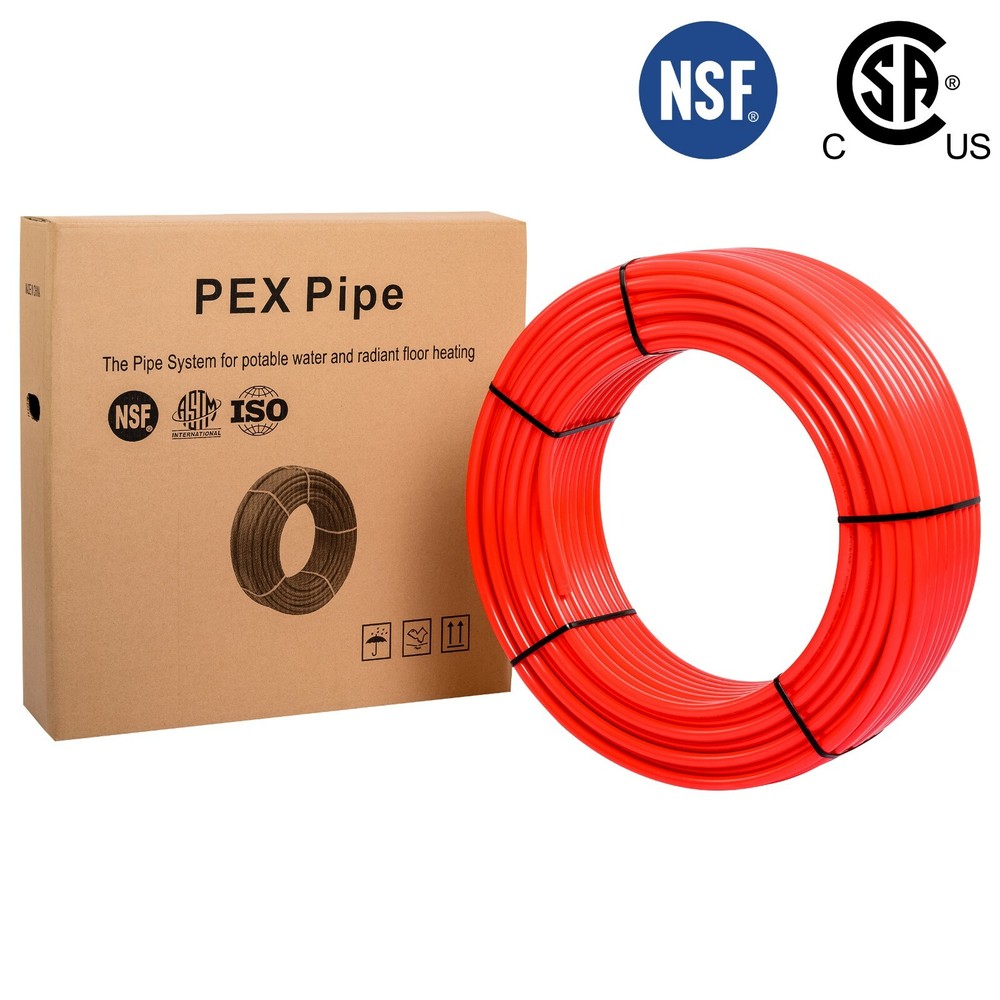 EFIELD 3/4″ Red Pex Pipe/TubingX300ft Length For Hot, Cold and Potable Water,NSF