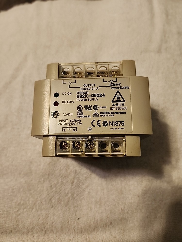 Omron S82K-05024 DIN Rail Power Supply 2.1A 24VDC (100-120V / 200-240V Input)