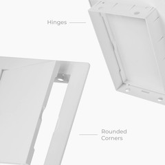 White Access Panel For Drywall ABS Plastic Square Wall Ceiling 4×6 Inch HVAC