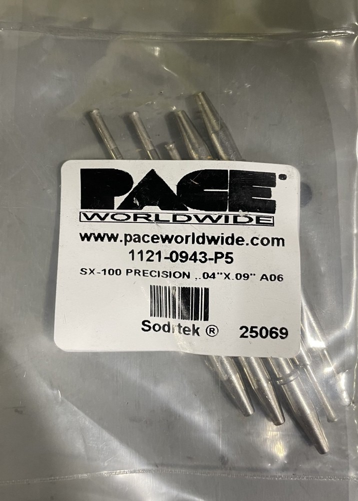 Pace 1121-0943-P5 Precision Conical Tip, For SX-100, 0.040″ x 0.090″, 5/Pkg