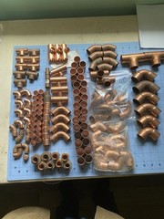 Lot Of 150 Mixed Size Copper Sweat Solder Fittings