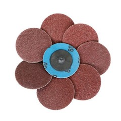 51 Pcs 2 Inch 36/60/80/120/240 Grit Roll Lock Die Grinder Change Sanding Discs