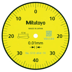 Mitutoyo 513-404-10A Dial Test Indicator, Plus Set, Standard, Horizontal, 0.8mm