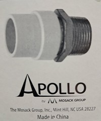 Lot of 20 Apollo – CPVCMA3420PK – 3/4″ x 3/4″ MNPT – CPVC Male Adapter