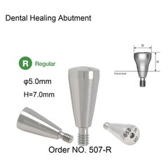 Hiossen ET Regular Ø5.0mm Implant Healing Abutment Cap RP Platform 3/4/5/7/9mm H