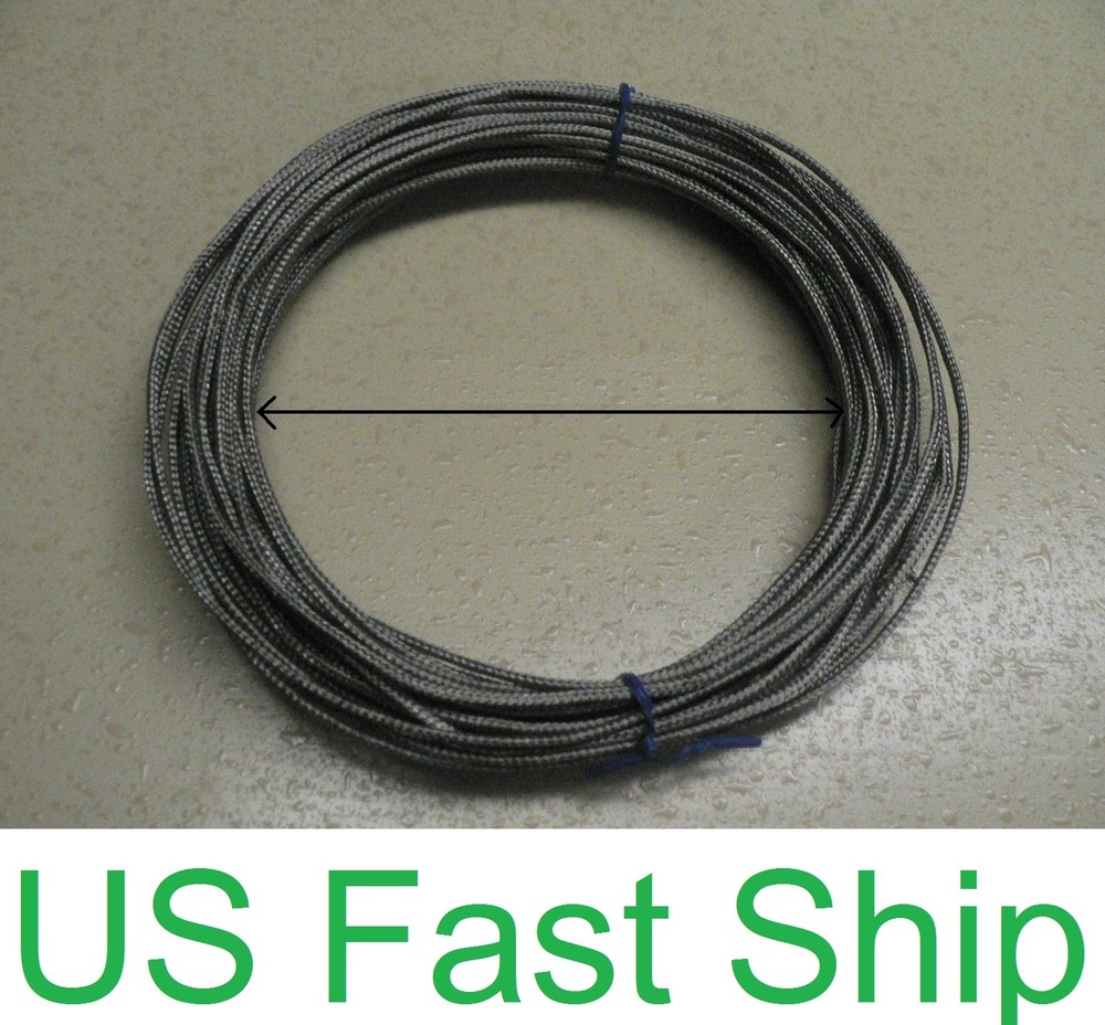 15m 50′ Type J Thermocouple Lead Wire Extension Cable SS Metal Shield braided