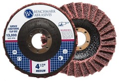 Benchmark Abrasives 4 1/2″ medium grit flap discs 5 pack