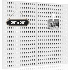 4 Pack Pegboard Panels Wall Organizer Pegboards Peg Board Brackets for Office