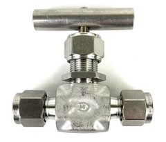 HY-LOK, NV2H-4T, 1/4″ TUBE, 316 SST, INTEGRAL BONNET NEEDLE VALVE, NEW NOS S