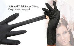 Bla Reble Latex Gloves, Sn Hair Color Dye Gloves-Medium