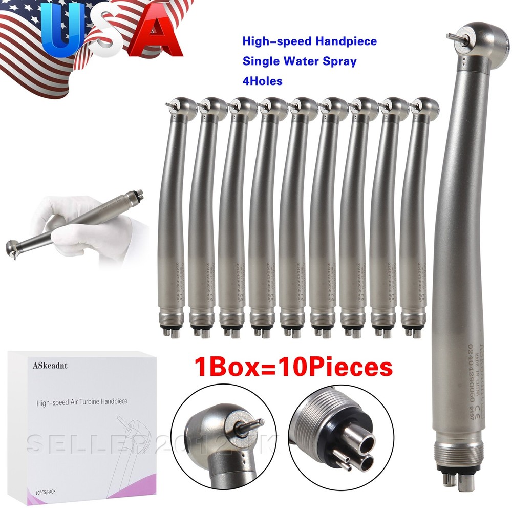 Dental High Speed Handpiece Push Button Air Turbine 4 Hole Midwest 10pcs/1 Pack