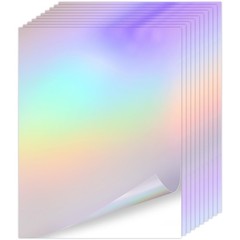 Koala Holographic Sticker Paper Clear RAINBOW, Transparent Laminting Sheets A4