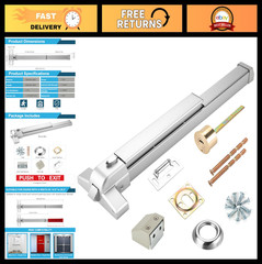 25.5″ Stainless Steel Panic Exit Device – Push Bar Door Lock for Single/Double D