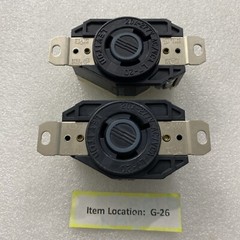 LEVITON 2-P, 3-W SINGLE LOCK RECEPTACLE 2330 20A-277V AC/VCA L7-20 (7 new + 2)