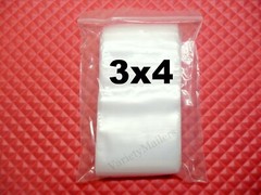 300 Reclosable Bag Variety Pack 3×3 3×4 3×5 Clear Food Grade Zip-Top Baggies