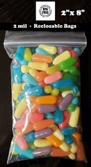 2″ x 8″ Clear Zip Seal Plastic Bags 2Mil Jewelry Pill Zipper Top Lock Baggies