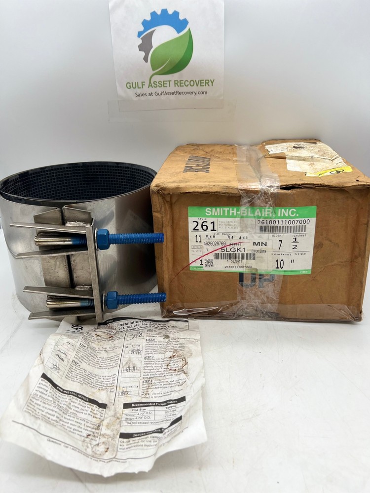 Smith-Blair 26100111007000 Repair Clamp for 10″ Pipe, 7.5″ W (Open Box)
