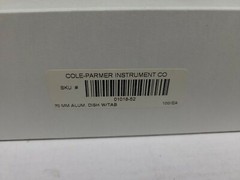 COLE PARMER 01018-52 GP, 70MM Aluminum Dish W/ Tab 100/EA U2J